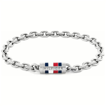 Ανδρικό βραχιόλι χειροπέδα Tommy Hilfiger 2790652 από ατσάλι σε ασημί χρώμα.